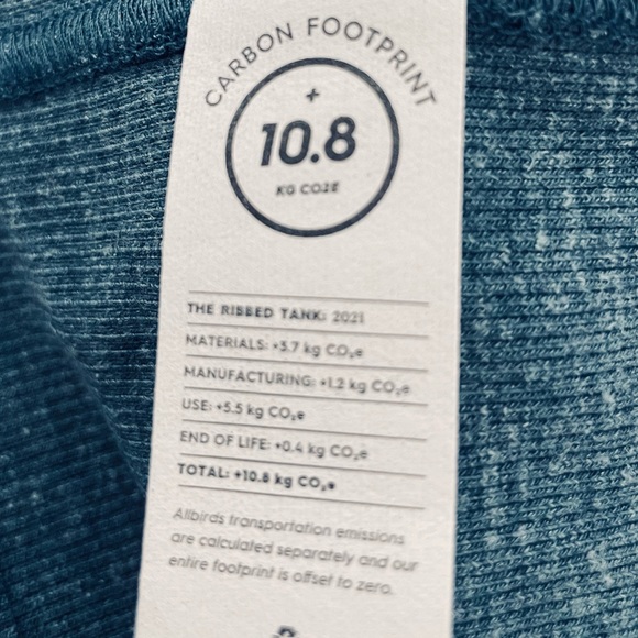 Allbirds Ribbed Tank Top Shadow Blue Sizes Medium and Large - Picture 7 of 8
